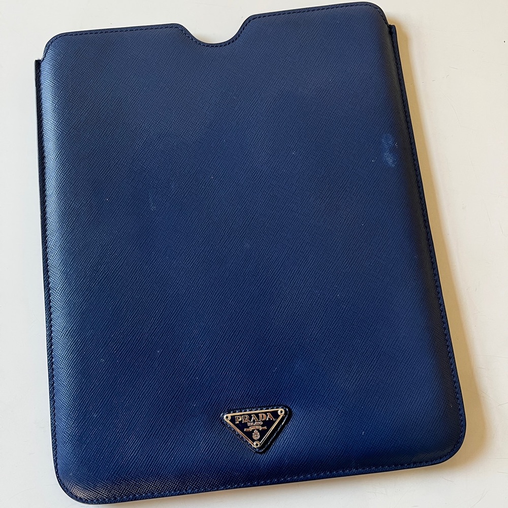 Prada iPad sleeve in navy